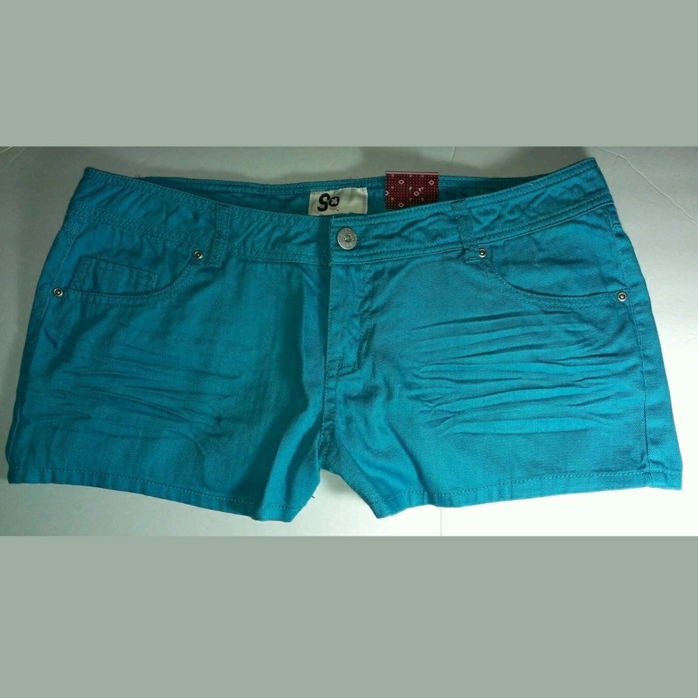 SO JEAN SHORTS CAPRI BREEZE BLUE SIZE 0 - Picture 3 of 4